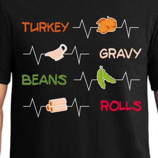 Turkey Gravy Beans Rolls / Funny Thanksgiving Party Great Gift Pajama Set