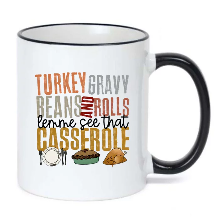 Turkey Gravy Beans And Rolls Gift Black Color Changing Mug