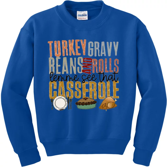 Turkey Gravy Beans And Rolls Gift Kids Sweatshirt