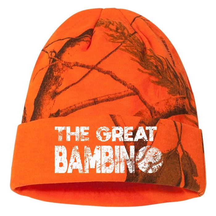 The Great Bambino Simple Baseball Legend Design Distressed Kati - 12in Camo Beanie