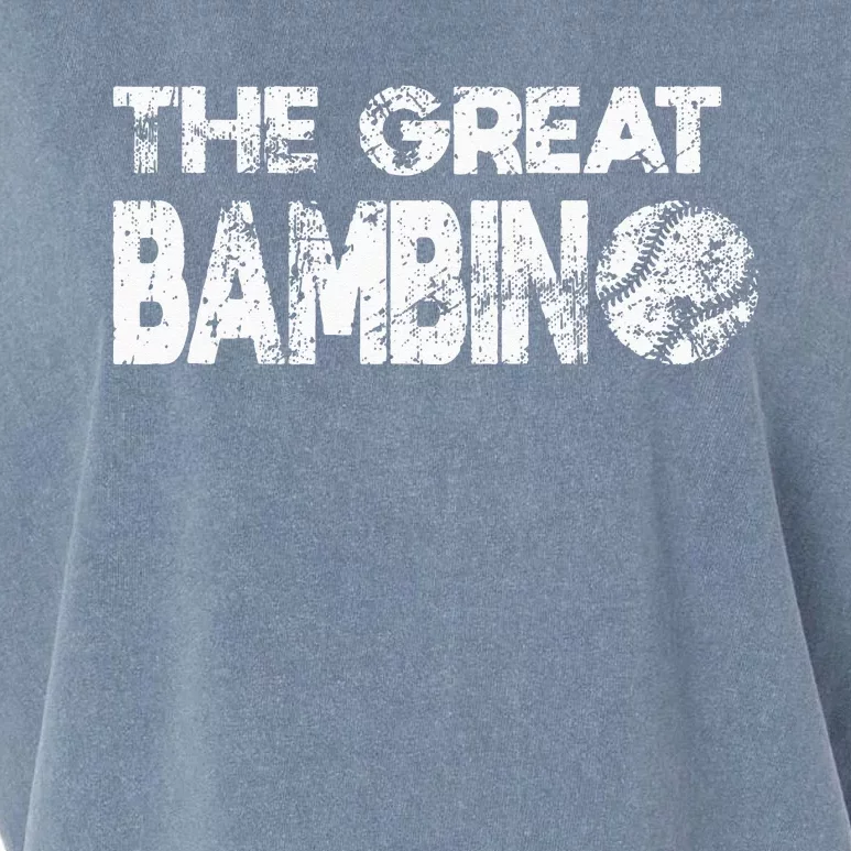 The Great Bambino Simple Baseball Legend Design Distressed Garment-Dyed Women's Muscle Tee