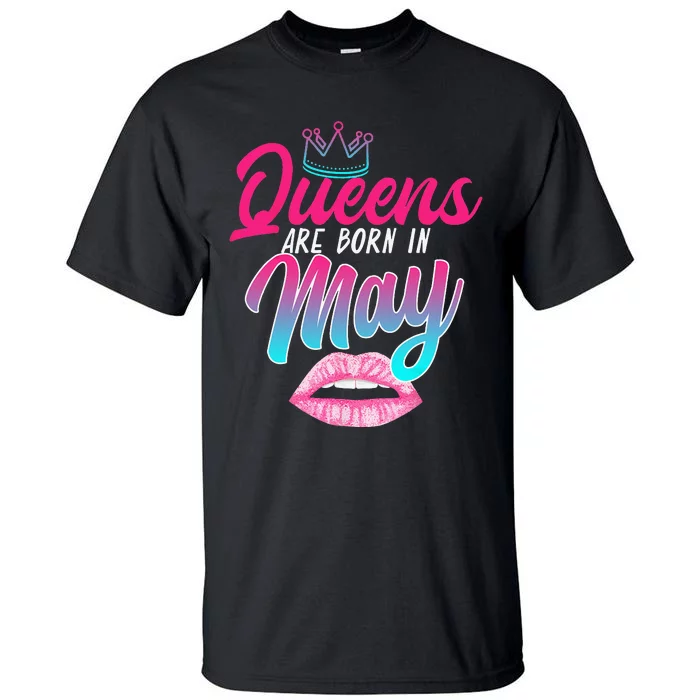 Taurus Gemini Birthday Queens Are Born In May Zodiac Sign Tall T-Shirt