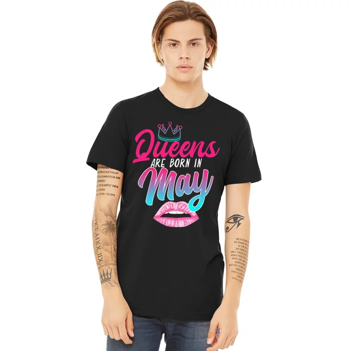 Taurus Gemini Birthday Queens Are Born In May Zodiac Sign Premium T-Shirt