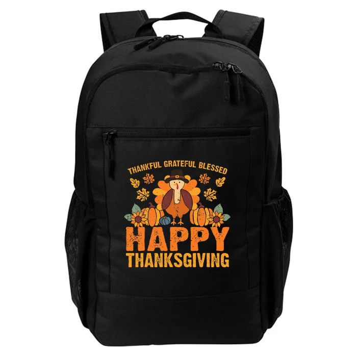 Thankful Grateful Blessed Thanksgiving Turkey Fall Autumn Daily Commute Backpack