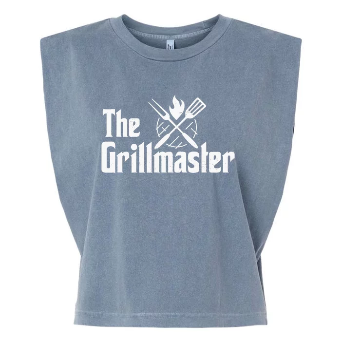 The Grillmaster Bbq Grill & Smoker Barbecue Chef Garment-Dyed Women's Muscle Tee