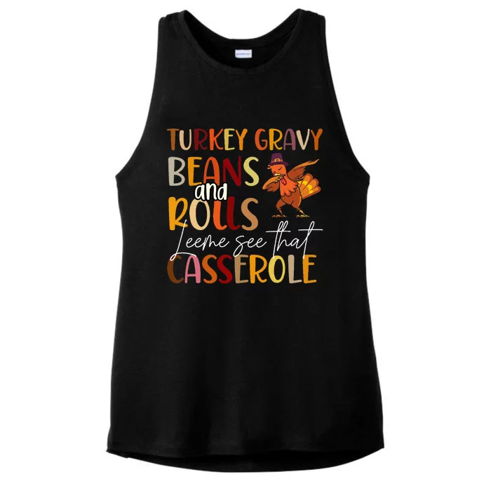 Turkey Gravy Beans And Rolls Let Me See That Casserole Ladies Tri-Blend Wicking Tank