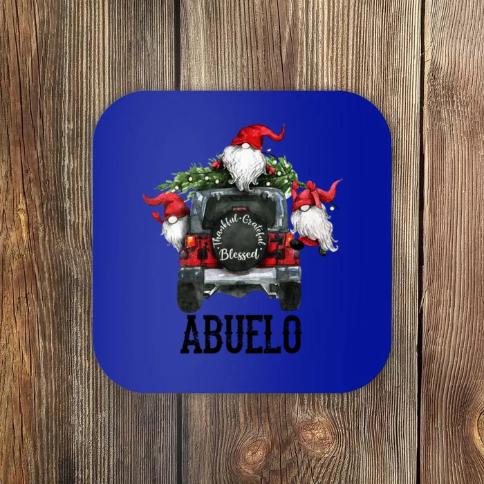 Thankful Grateful Blessed Abuelo Grandpa Gift Coaster