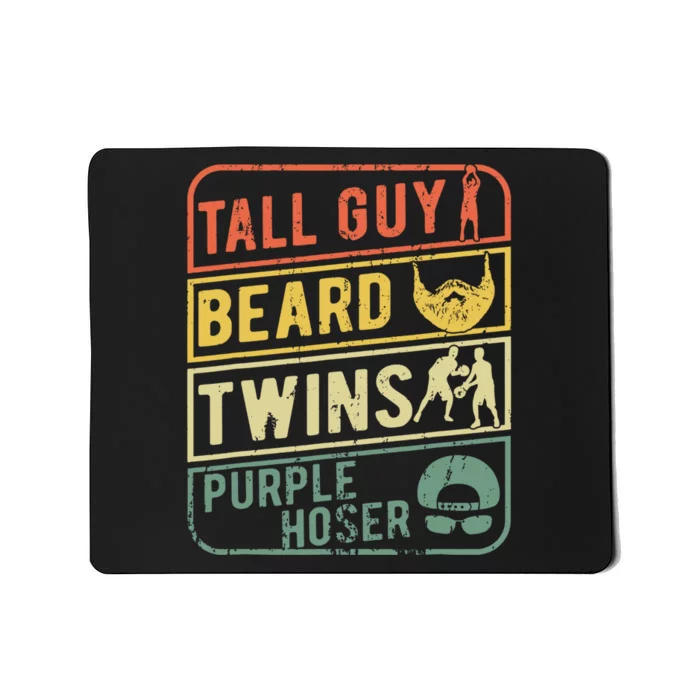 TALL GUY BEARD TWINS PURPLE HOSER Mousepad