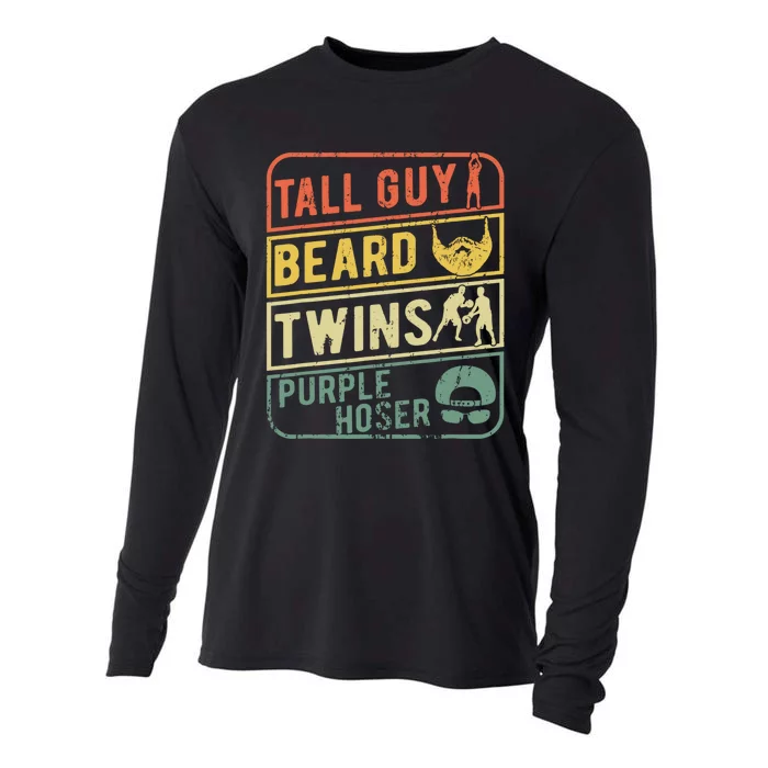 TALL GUY BEARD TWINS PURPLE HOSER Cooling Performance Long Sleeve Crew