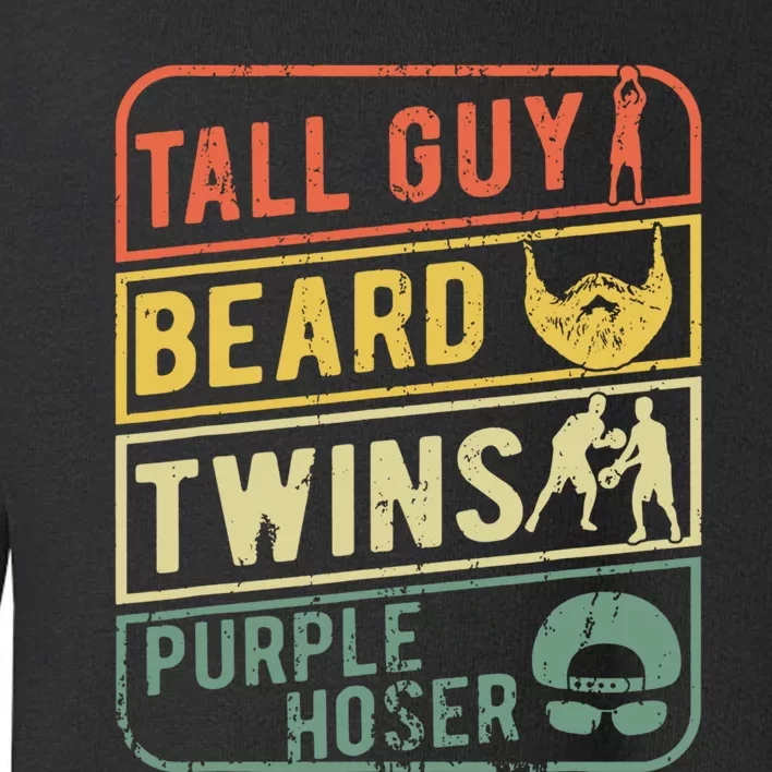 TALL GUY BEARD TWINS PURPLE HOSER Toddler Sweatshirt