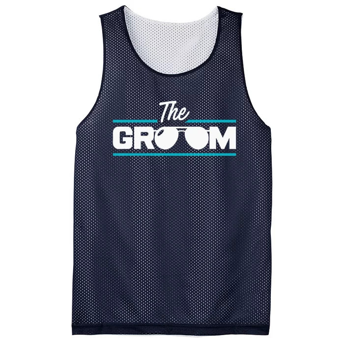 The Groom Bachelor Party Stag Groomsmen Getaway Wedding Mesh Reversible Basketball Jersey Tank