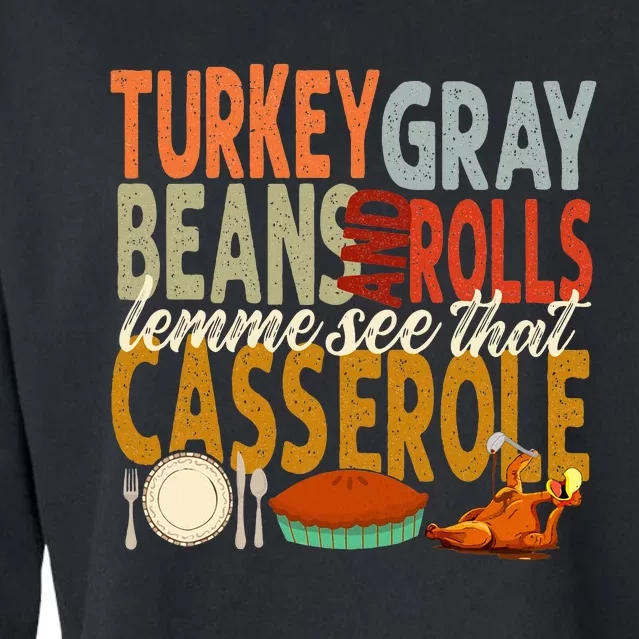 Turkey Gravy Beans And Rolls Let Me See That Casserole Fall Cropped Pullover Crew