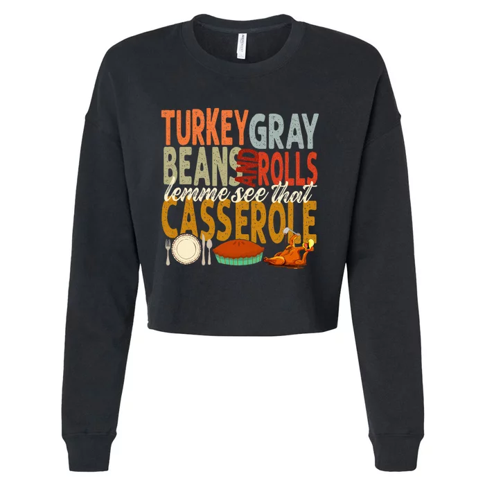 Turkey Gravy Beans And Rolls Let Me See That Casserole Fall Cropped Pullover Crew