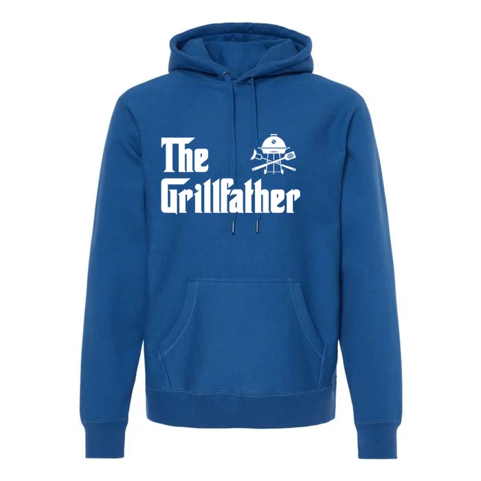 The Grillfather Bbq Funny Barbecue Grill Gift Premium Hoodie