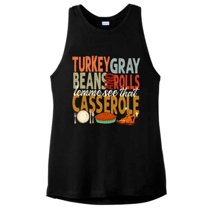 Turkey Gravy Beans And Rolls Let Me See That Casserole Fall Ladies Tri-Blend Wicking Tank