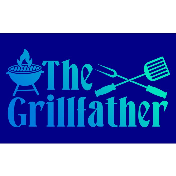 The Grillfather Bbq Fathers Day Present Funny Dad Bbq Gift Bumper Sticker