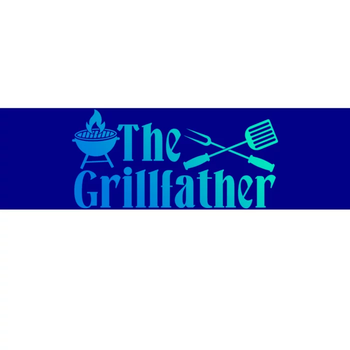 The Grillfather Bbq Fathers Day Present Funny Dad Bbq Gift Bumper Sticker