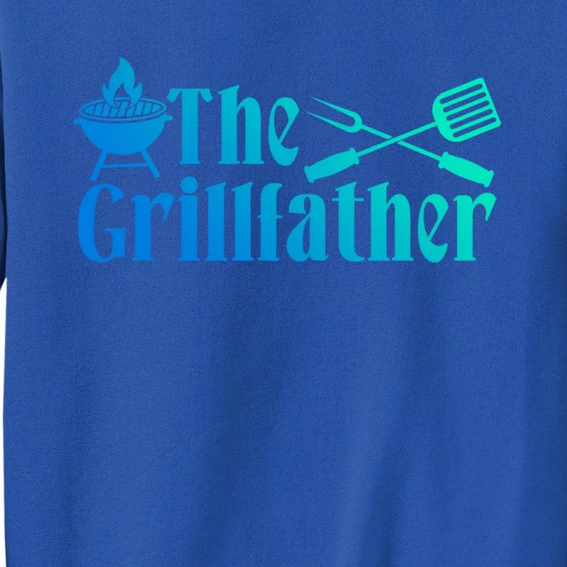 The Grillfather Bbq Fathers Day Present Funny Dad Bbq Gift Tall Sweatshirt