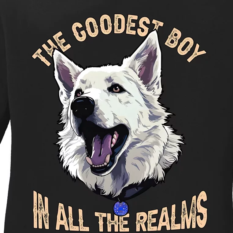 The Goodest Boy In All Realms Baldurs Gate 3 Dog Ladies Long Sleeve Shirt