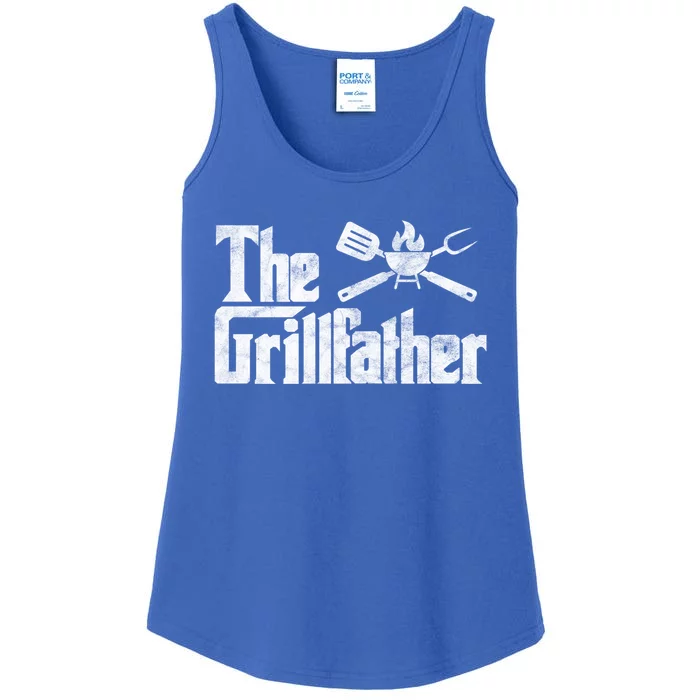 The Grillfather Bbq Grill Smoker Barbecue Chef Grill Master Cute Gift Ladies Essential Tank