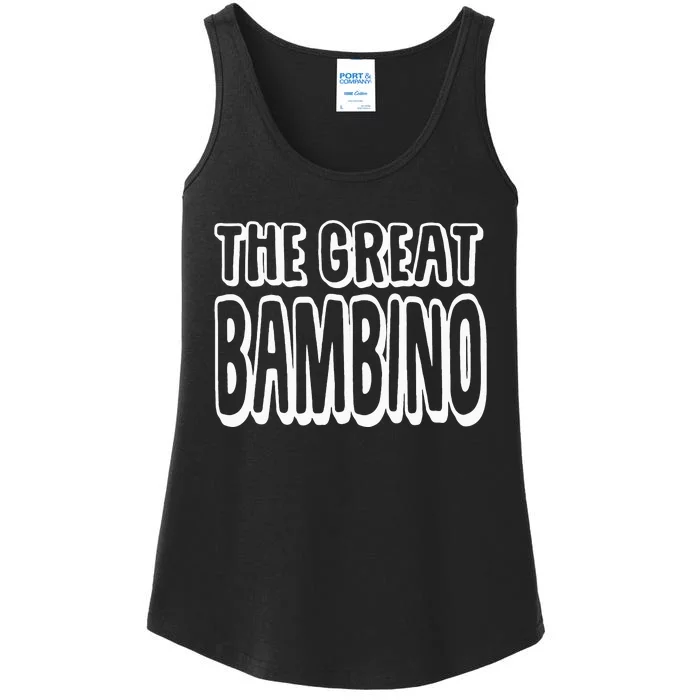 The Great Bambino Baseball Legend Design Light Ladies Essential Tank