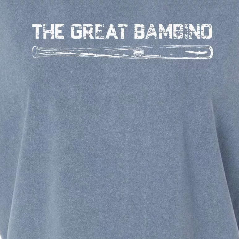 The Great Bambino Baseball Legend Sports Gift Light Garment-Dyed Women's Muscle Tee