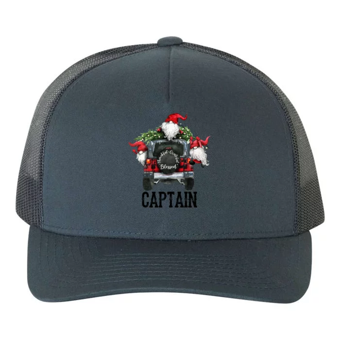 Thankful Grateful Blessed Captain Grandpa Gift Meaningful Gift Yupoong Adult 5-Panel Trucker Hat