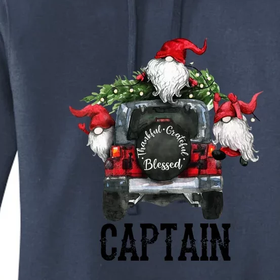 Thankful Grateful Blessed Captain Grandpa Gift Meaningful Gift Women's Pullover Hoodie