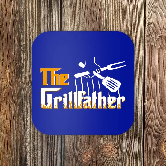 The Grillfather Bbq Grill And Smoker Barbecue Chef Gift Coaster