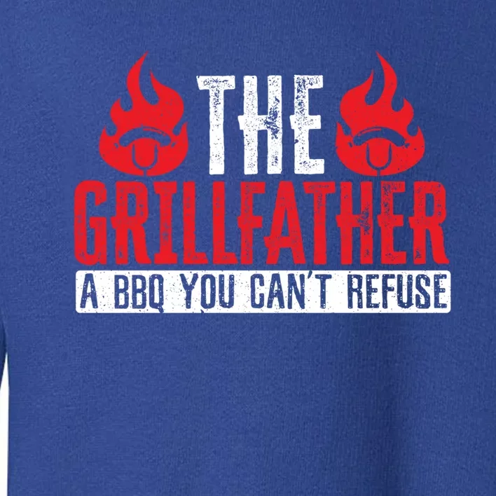 The Grillfather Bbq Grilling Grillmaster Barbecue Cute Gift Toddler Sweatshirt