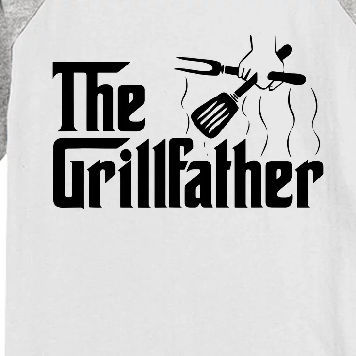 The Grillfather BBQ Grill Smoker Barbecue Chef Kids Colorblock Raglan Jersey