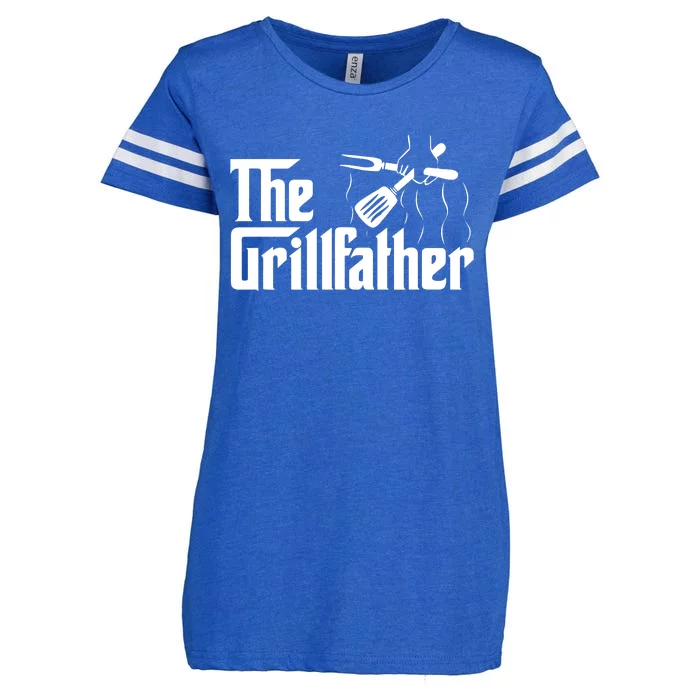 The Grillfather BBQ Grill Smoker Barbecue Chef Enza Ladies Jersey Football T-Shirt