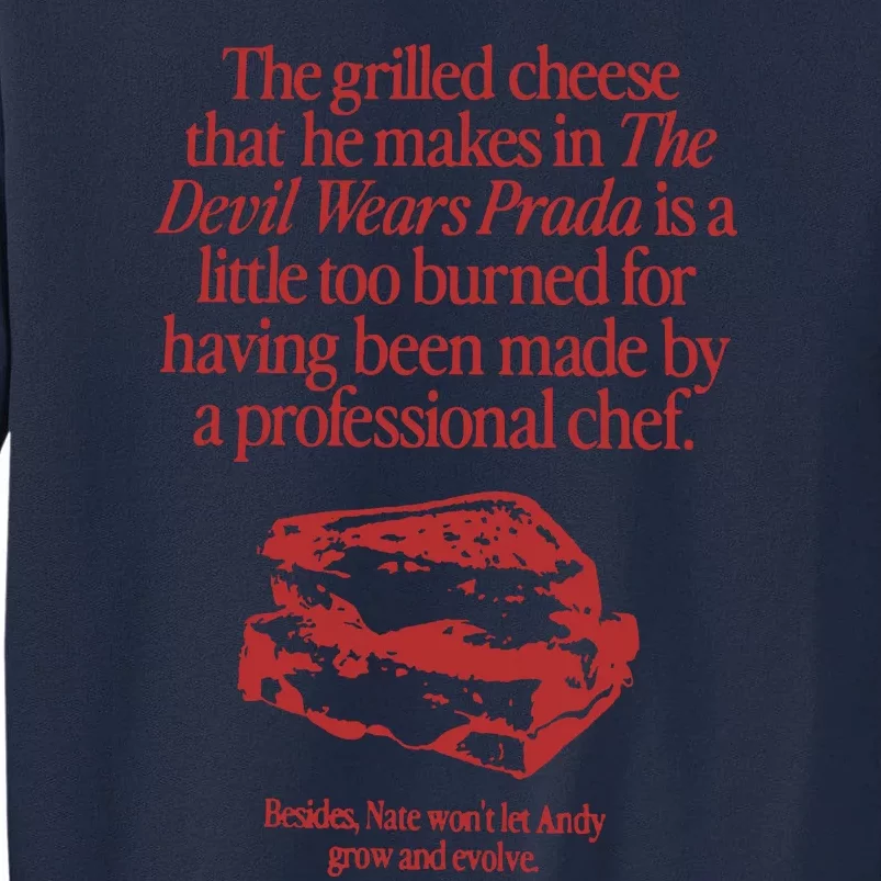 The Grilled Cheese From The Devil Wears Prada Is Burned Tall