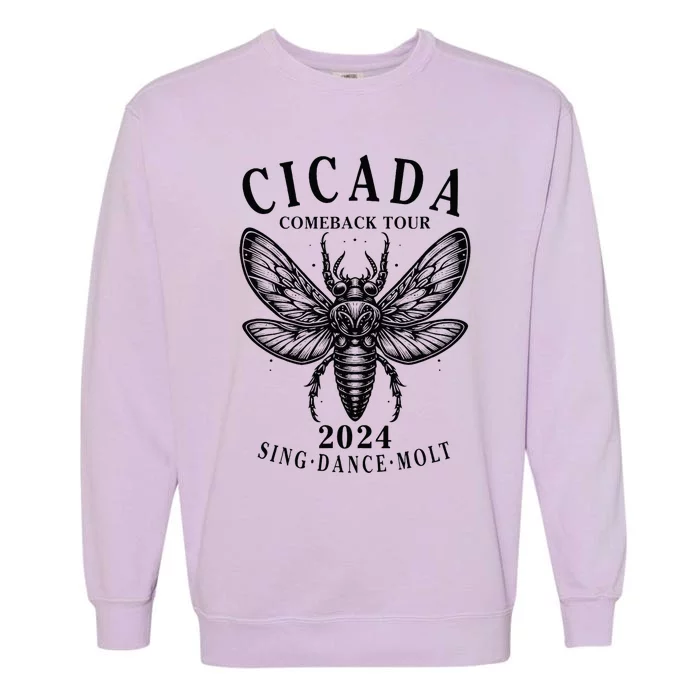 The Great Cicada Comeback 2024 Insect Invasion Cicadas Garment-Dyed Sweatshirt