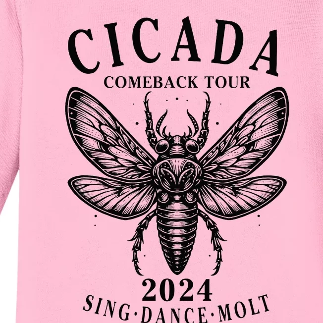 The Great Cicada Comeback 2024 Insect Invasion Cicadas Baby Long Sleeve Bodysuit