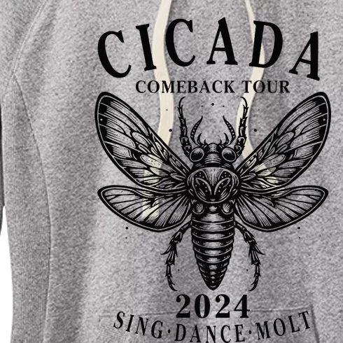 The Great Cicada Comeback 2024 Insect Invasion Cicadas Women's Fleece Hoodie