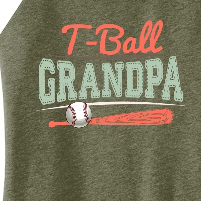 T-Ball Grandpa Cute Tee-Ball Grandchild Tball Game Day Match Women’s Perfect Tri Rocker Tank