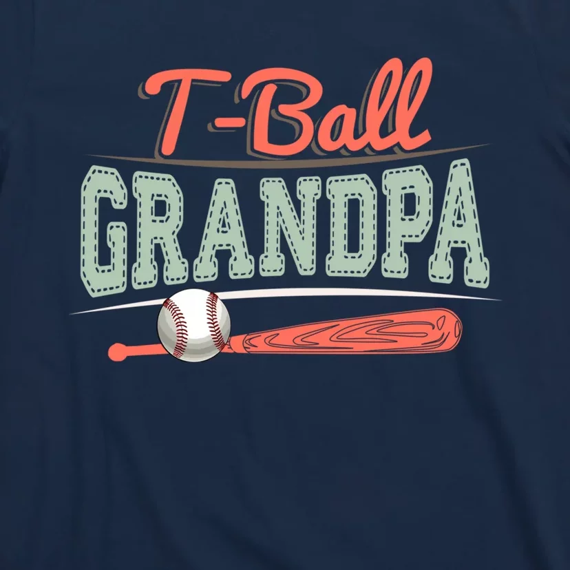 T-Ball Grandpa Cute Tee-Ball Grandchild Tball Game Day Match T-Shirt