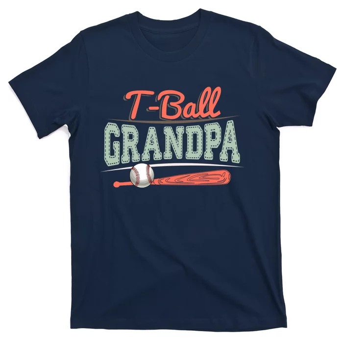 T-Ball Grandpa Cute Tee-Ball Grandchild Tball Game Day Match T-Shirt