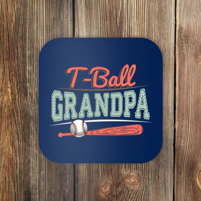 T-Ball Grandpa Cute Tee-Ball Grandchild Tball Game Day Match Coaster