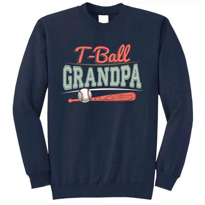 T-Ball Grandpa Cute Tee-Ball Grandchild Tball Game Day Match Tall Sweatshirt