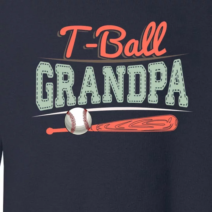 T-Ball Grandpa Cute Tee-Ball Grandchild Tball Game Day Match Toddler Sweatshirt