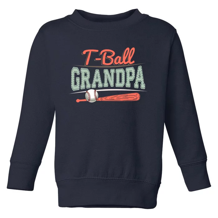 T-Ball Grandpa Cute Tee-Ball Grandchild Tball Game Day Match Toddler Sweatshirt