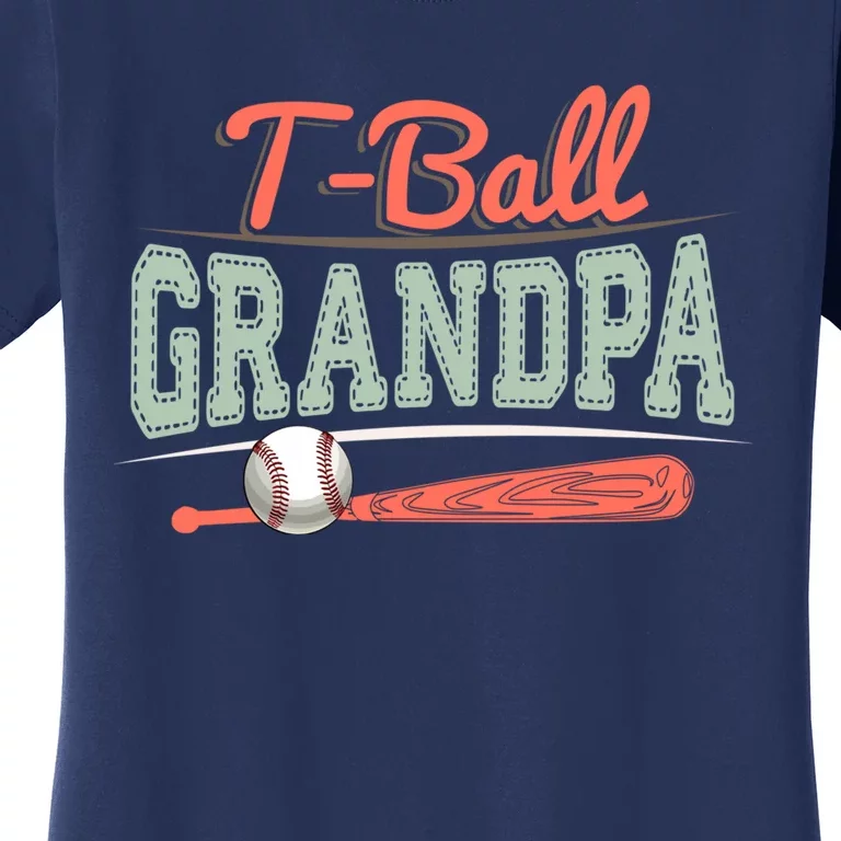 T-Ball Grandpa Cute Tee-Ball Grandchild Tball Game Day Match Women's T-Shirt