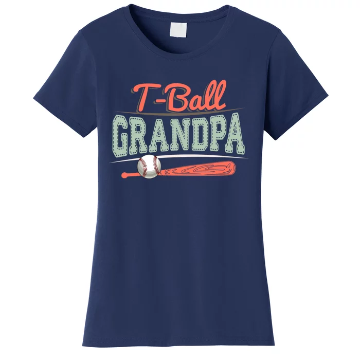 T-Ball Grandpa Cute Tee-Ball Grandchild Tball Game Day Match Women's T-Shirt