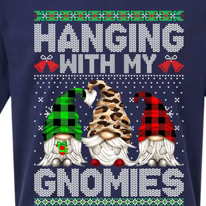 Three Gnomes Christmas Gnome Matching Family Xmas Pajamas Sueded Cloud Jersey T-Shirt