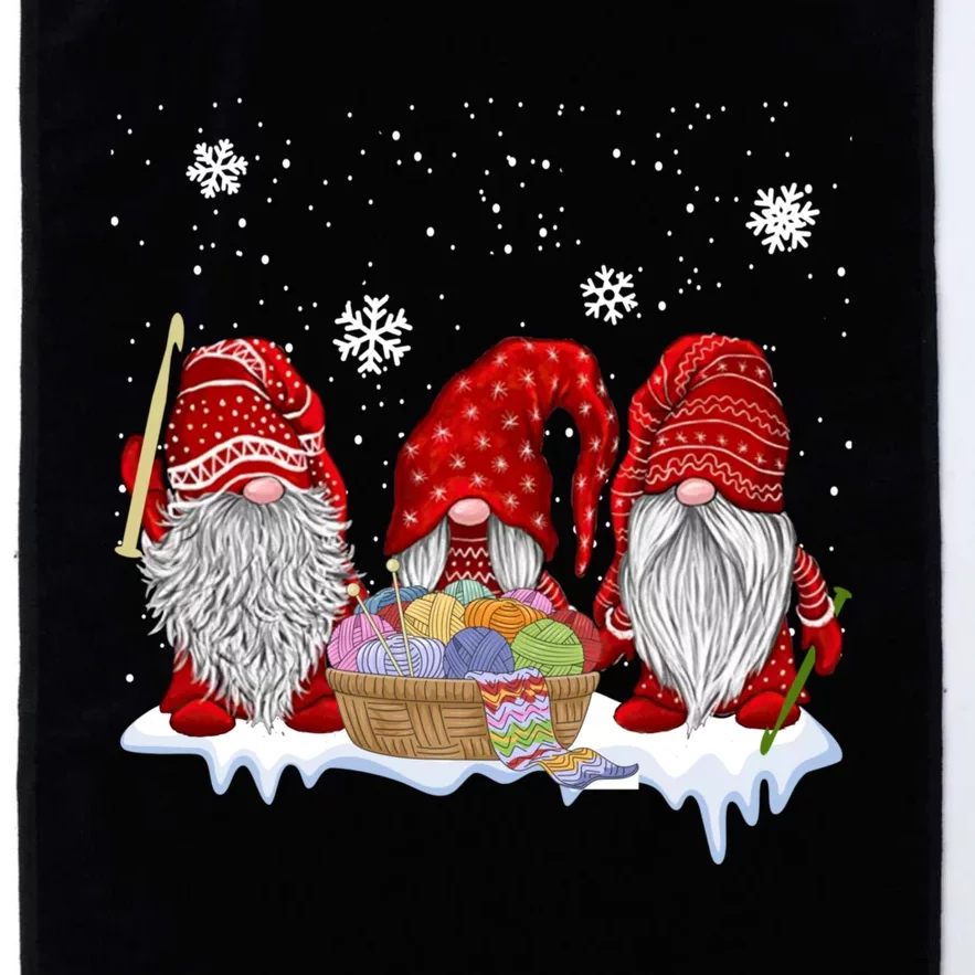 Three Gnomes Crochet And Knitting Christmas Gift Platinum Collection Golf Towel