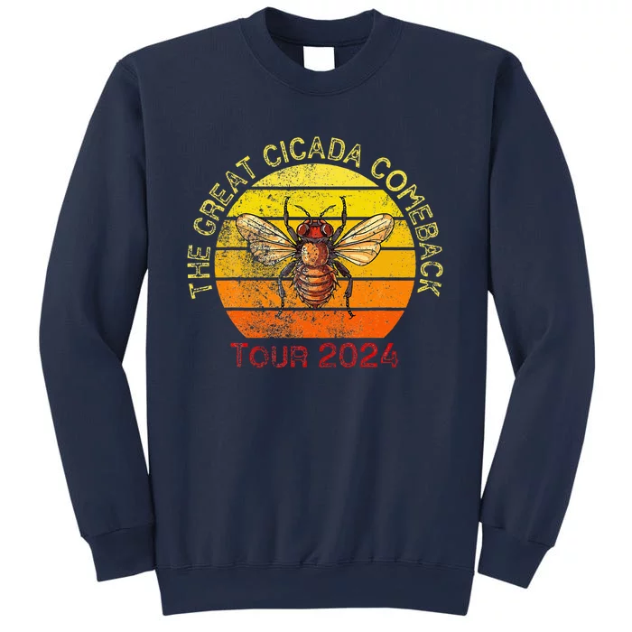 The Great Cicada Comeback 2024 Insect Invasion Retro Sweatshirt