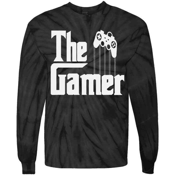 The Gamer Console Game Mode Funny Gaming Gear Noob Slayer Tie-Dye Long Sleeve Shirt