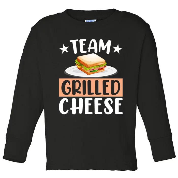 Team Grilled Cheese Gift Toddler Long Sleeve Shirt